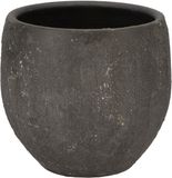 DK design Bloempot model Maya - verweerd zwart - D18 x H20 cm - rustiek