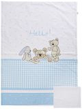 Italbaby Hello Maxi beddengoedset, lichtblauw, meerkleurig, één maat