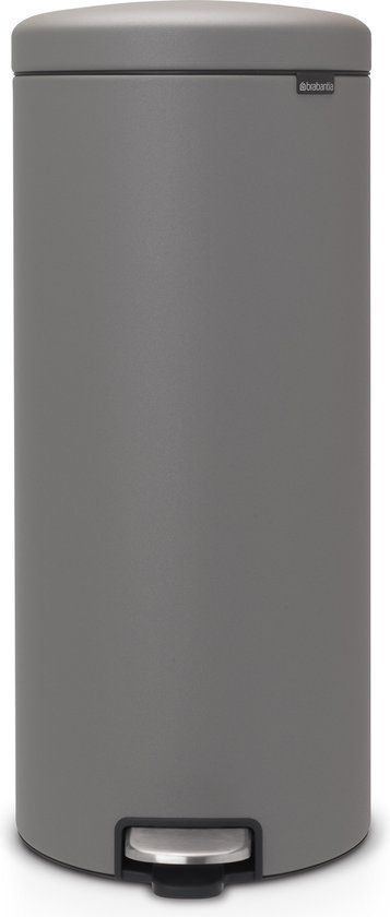 Brabantia NewIcon Pedaalemmer - 30 liter - Mineral Concrete Grey