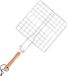 Merkloos grille de barbecue - 2x - carré - avec poignée - serrable - 40 cm - accessoires de barbecue