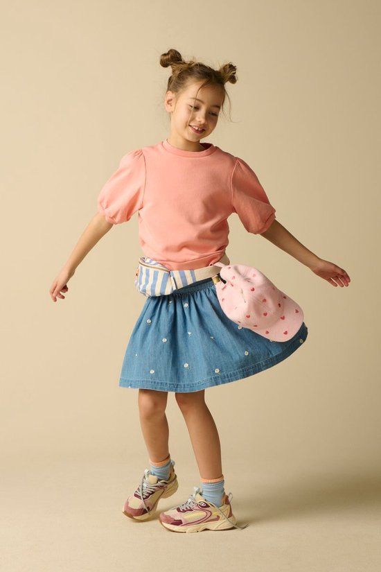 Sissy-Boy Blauwe denim rok met embroidery