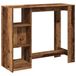 VidaXL Table de bar en bois traité 124x46x103,5 cm bois vieilli couleur bois vieilli