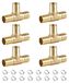 6 pièces 19mm laiton Té connecteurs de tuyau