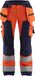 Blåkläder Blaklader Dames werkbroek High Vis met spijkerzakken 7156-1811 - High Vis Oranje/Marineblauw - D24