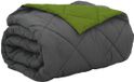 vidaXL Couette d'été 200 x 200 cm été 200 gsm vert et anthracite