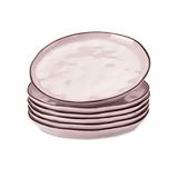 LOBERON Dessertbordje set van 6 Biarré roze