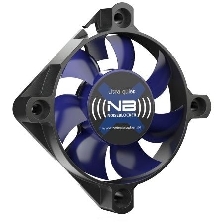 Noiseblocker BlackSilentFan XS-1 - Fan - 50 mm - Zwart, Blauw