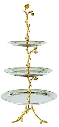 Elegance 70033 Golden Vine 3-Tier Server - Gold