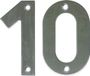 AMIG Huisnummer 10 - massief Inox RVS - 10cm - zilver