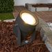 Lucande - Buitenspots - 1licht - Gegoten aluminium, glas - H: 16.9 cm - donkergrijs, helder - Inclusief lichtbron
