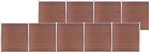 vidaXL Composiet Schutting 1564x186 cm Bruin