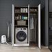 Roomart DORA-II Meuble pour machine à laver 115x186 cm - Blanc Chêne