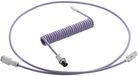 CableMod PRO Coiled Keyboard Cable - Spiraalkabel voor Mechanisch Toetsenbord - USB-C naar USB-A - Aviator Connector - 1.5 Meter - Rum Raisin (Paars)