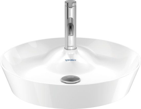 Sanimar Duravit Cape Cod Opbouwwastafel 48cm Rond Keramiek Wit