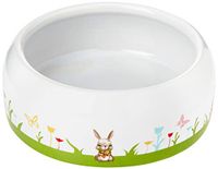 Nobby Knaagdieren keramische voedertrog Flower, wit/kleurrijk 500 ml, 1 stuk
