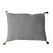 Enjoy Home Kussen met 4 pompons, jute, 50 x 70 cm, grijs