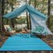 Green Decore Lichtgewicht omkeerbare vlekbestendige kunststof outdoor tapijt wever, turqoise blauw groen, 270cmx360cm