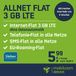 mobilcom-debitel MegaSim Allnet 5 GB in Telefónica-netwerk