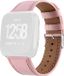 By Qubix Qubix - Leren bandje voor Fitbit Versa 1/2 & Lite - Oudroze
