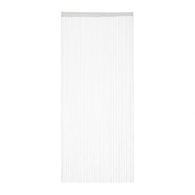Merkloos Relaxdays Draadgordijn - 90 x 245 cm - Wit - Polyester - Balkon/Terras