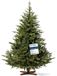 Merkloos Kerstboom Kunstkerstboom - Spuitgegoten PE - 180 cm - Essenhouten Standaard - Groen