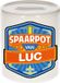 Bellatio Decorations Kinder spaarpot met naam - Luc - keramiek - met dop - wit