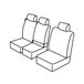 Set Superior Set stoelhoezen - zwart/blauw - compatibel met Ford Transit Connect (11/13>03/17)