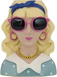 Atmosphera Vase femme aux lunettes - cheveux blonds - céramique - 24 cm