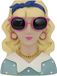 Atmosphera Vase femme aux lunettes - cheveux blonds - céramique - 24 cm