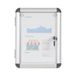 Bi-Office Showkast vitrine "Enclore", whiteboard, mangetisch binnenoppervlak, geschikt voor 1 x DIN A4, zilveren aluminium frame, afsluitbaar