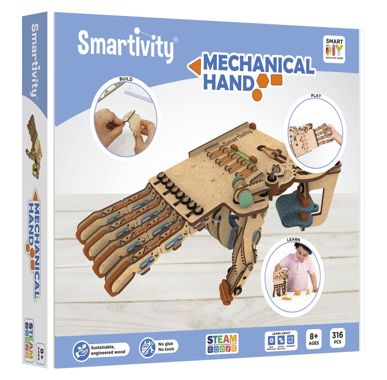 Smartivity Mechanical Hand - STY 202 - Meccanoset - Hout - Vanaf 8 jaar