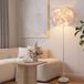 OEM LED-vloerlamp met kap, decoratief, 150 cm, metalen voet