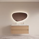 Boss & Wessing BWS Badmeubelset Riga Met Asia Wastafel Wit 140 cm Licht Eiken Japandi
