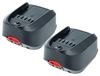 Bosch vhbw 2x Batterie kompatibel mit Fontus, EasyGrassCut 18-26, EasyGrassCut 18-230, EasyGrassCut 18 Werkzeug, Akku-Gartengerät (2000 mAh, Li-Ion, 18 V)