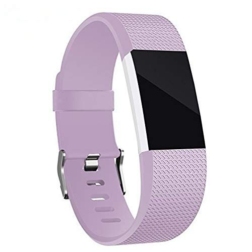 By Qubix Qubix - Fitbit Charge 2 sportbandje - Maat: Small - Lila