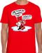 Bellatio Decorations Fout Kerst shirt / t-shirt - Zingende kerstman met gitaar - rood voor heren - M