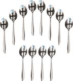 Excellent Houseware diner lepels - set van 12x - RVS - 18,5 cm - bestekset