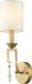 Steady Lighting Lustre champêtre - 5 points lumineux - Verre - Argent - E27