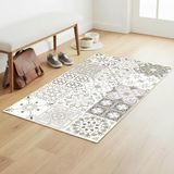Vinyl PVC-vloermat - antislip - vloerbescherming - Inspiratie voor cementtegels - handwasbaar - dikte 2,2 mm - 60 cm x 100 cm - grijstinten