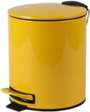 Urban Living "MASALA" Badkamer afvalbak 5L met Pedaal en Soft-Close Sluiting, Geel