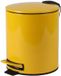 Urban Living "MASALA" Badkamer afvalbak 5L met Pedaal en Soft-Close Sluiting, Geel