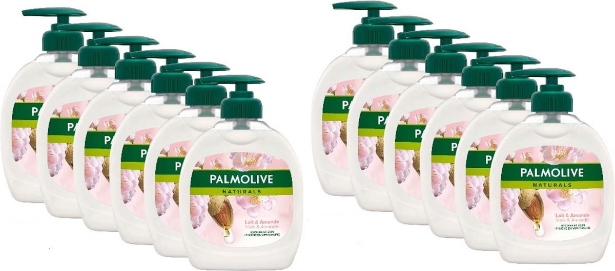 Palmolive Vloerbare Handzeep Natural Amandel - 12x500ml - Voordeelverpakking