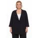 YOEK Blazer noir coupe droite grande taille