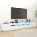 Maison Exclusive - Meuble TV avec éclairage LED, blanc, 260 x 35 x 40 cm