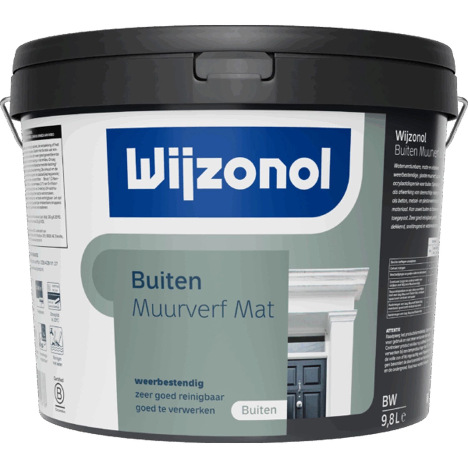 Wijzonol Muurverf Voor Buiten Mat - 10L