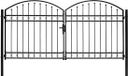 vidaXL Hekpoort ASSEN dubbele deur met gebogen bovenzijde staal 300x125 cm