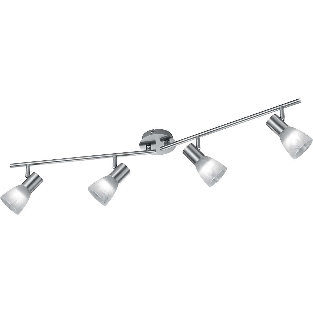 BES LED LED Plafondspot - Trion Vosta - E14 Fitting - 16W - Warm Wit 3000K - 4-lichts - Rechthoek - Mat Nikkel - Aluminium