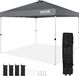 Vevor Paviljoen 304,8x304,8x320cm Tuintent 250D PU Zilver Gecoate Stof Opvouwbaar Paviljoen Incl. Opbergtas Partytent 6-8 Personen Pop-Up Tent Opvouwbare Tent Tuinpaviljoen voor Kampeertrip