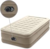 Intex Luchtbed - 1-Persoons - 99 x 191 x 46 cm - Beige - Inclusief pomp - Hoeslaken en Reparatieset