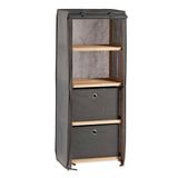 Stoffen Kit Stoffen rek met 2 laden, grijs, collectie kit